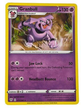 Granbull 071/189 Rare Normal Darkness Ablaze